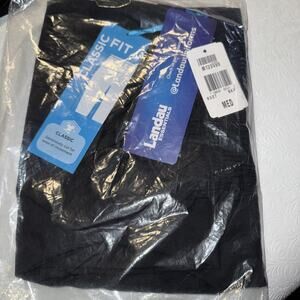 Landau Essentials Womans Straight Leg Scrub Pant 8327 Black Medium Classic Fit